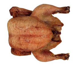 horizontally roasted chicken