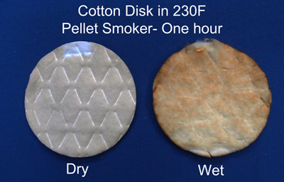 smoke on cotton pads